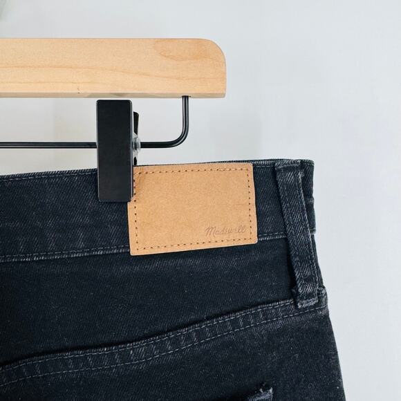 Madewell Size 32 Perfect Vintage Flare Jeans Black High Rise Stretch Denim - Picture 4 of 7